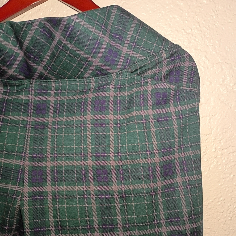 Torrid Studio Pocket Pixie Green Plaid Leggings - image 5